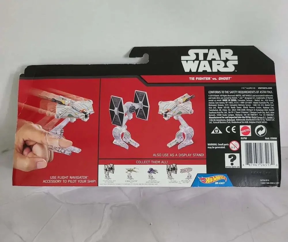 Hot Wheels Star Wars Die Cast Flight Navigator Tie Fighter vs Ghost